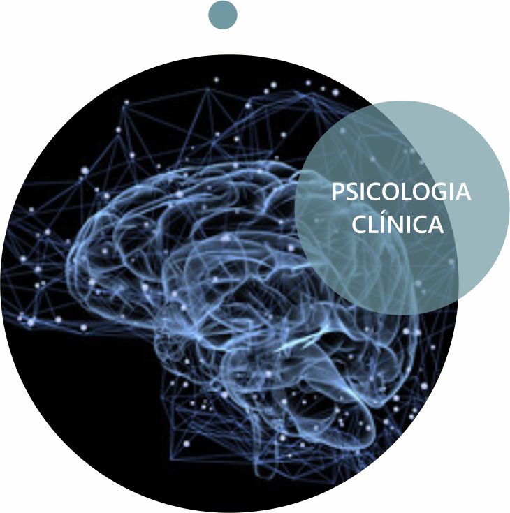 Imagem abstrata de um cérebro de cor azul lilás sobre um fundo preto.